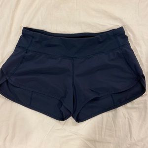 lululemon speed up shorts in navy